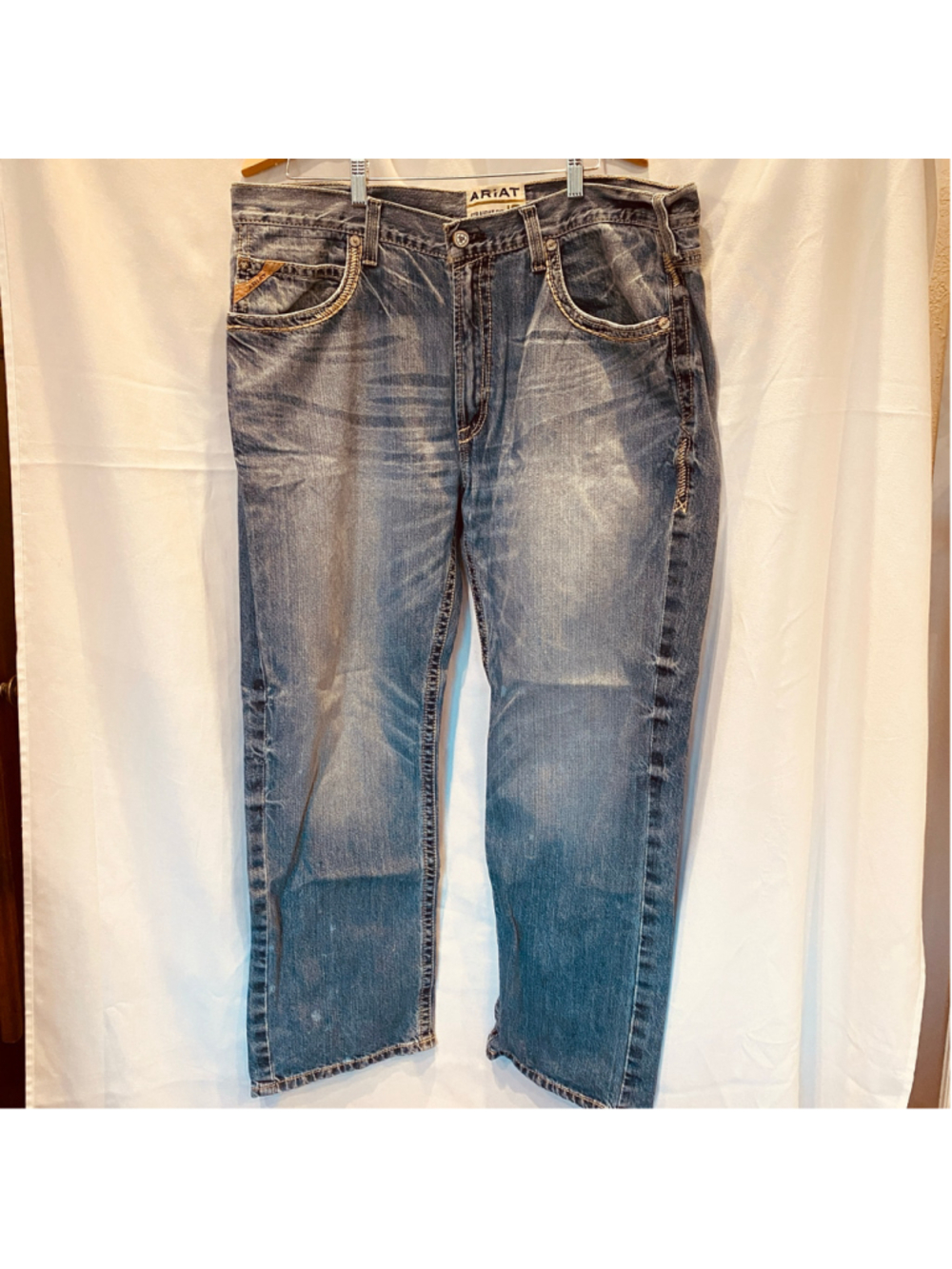 Men's Ariat Straight Leg Jeans, Blue, Size 40 x 30